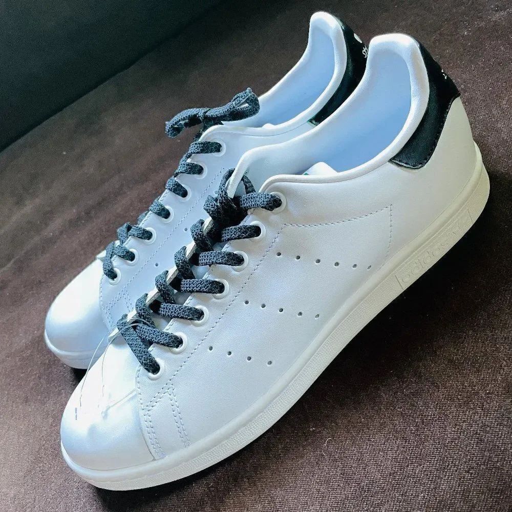 New White Black Stan Smith Adidas court sneakers Womens 9 US 41 1/3 EUR - Picture 11 of 14